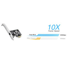 „Cudy PE10 NetPro Gigabit Ethernet PCIe“ adapteris „Realtek“ mikroschemų rinkinys, automatinis MDI MDIX, juodas