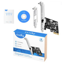 Cudy PE10 NetPro Gigabit Ethernet PCIe Adapter Realtek Chipset Auto MDI MDIX Black