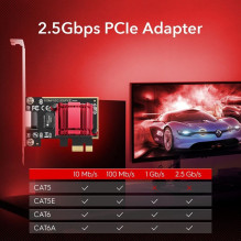 Cudy PE25 NetPro 2.5G Ethernet PCIe Adapter Realtek Chipset VLAN Jumbo Frame Flow Control Black Cudy PE25 NetPro 2.5G Ethernet PCIe Adapter Realtek Chipset VLAN Jumbo Frame Flow Control Black