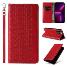 Hurtel - Magnet Strap Case Case for iPhone 13 Pro Max Pouch Wallet + Mini Lanyard Pendant Red Hurtel - Magnet Strap Case Case for iPhone 13 Pro Max Pouch Wallet + Mini Lanyard Pendant Red