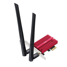 „Cudy WE9300 UltraConnect BE9300 WiFi 7 Bluetooth 5.4 PCIe“ adapteris „Intel BE200 Tri Band“ aušintuvo antenos, juodos s