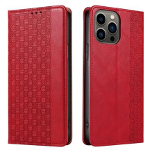 „Hurtel“ – magnetinio dirželio dėklas, skirtas „iPhone 13 Pro Max“, kišenė, piniginė ir mini pakabukas, raudonas