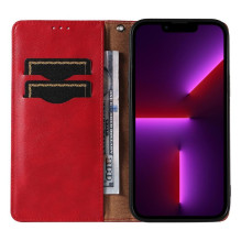 „Hurtel“ – magnetinio dirželio dėklas, skirtas „iPhone 13 Pro Max“, kišenė, piniginė ir mini pakabukas, raudonas