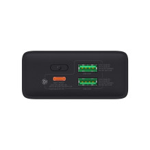 „Baseus Adaman2“ 20000mAh 30W išorinė baterija su 2 USB-A / USB-C PD / QC / SCP / Oppo Super VOOC – juoda