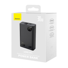 „Baseus Adaman2“ 20000mAh 30W išorinė baterija su 2 USB-A / USB-C PD / QC / SCP / Oppo Super VOOC – juoda