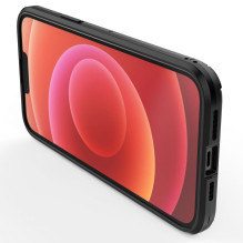 „Hurtel“ „Ring Armor“ dėklas, skirtas „iPhone 14 Plus“, šarvuotas dangtelis, magnetinis žiedo laikiklis, juodas „Hurtel“ „Ring Armor“ dėklas, skirtas „iPhone 14 Plus“, šarvuotas dangtelis, magnetinis žiedo laikiklis, juodas