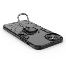 „Hurtel“ „Ring Armor“ dėklas, skirtas „iPhone 14 Plus“, šarvuotas dangtelis, magnetinis žiedo laikiklis, juodas „Hurtel“ „Ring Armor“ dėklas, skirtas „iPhone 14 Plus“, šarvuotas dangtelis, magnetinis žiedo laikiklis, juodas