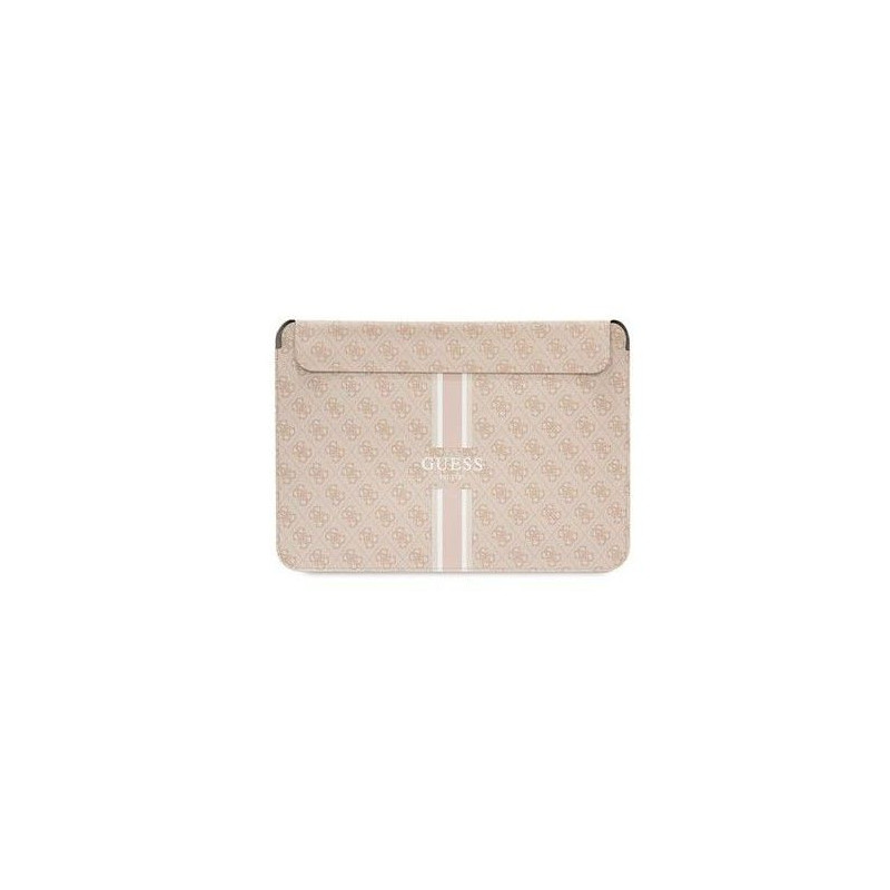 Guess PU 4G Printed Stripes Computer Sleeve 16 Pink