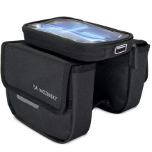 iLike Universal frame bike bag bicycle pannier waterproof phone case 1.5l Black