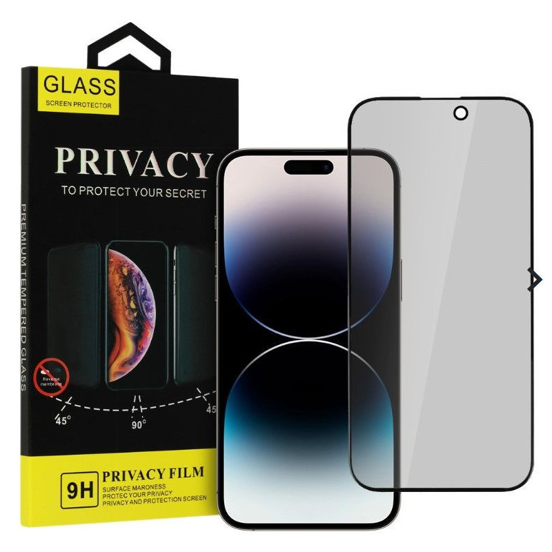 iLike Apple iPhone 14 / 13 / 13 Pro / 16E grūdintas apsauginis stiklas, juodas