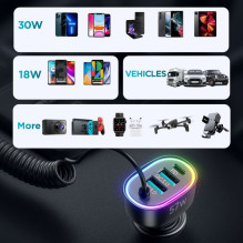 „Joyroom Lightning“ (kištukas),, USB-A (lizdas),, USB-C (lizdas)