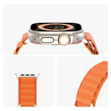 „Dux Ducis DUX DUCIS“ nailono dirželis „Apple Watch 42 / 44 / 45 / 49 mm“, oranžinis