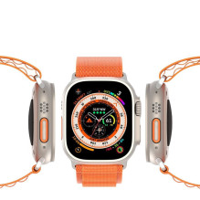 „Dux Ducis DUX DUCIS“ nailono dirželis „Apple Watch 42 / 44 / 45 / 49 mm“, oranžinis