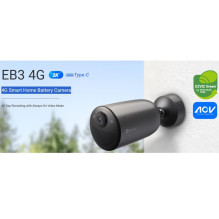 EZVIZ EB3 CS-EB3 4G lauko IP65 išmaniųjų namų apsaugos kamera su baterija, „MicroSD“ / naktinio matymo funkcija, sidabri