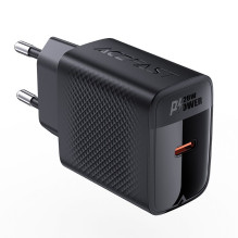 „Acefast A82“ tinklo įkroviklis „GaN USB-C PD 20W“ – juodas