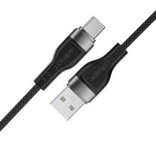 „Acefast C11-04“ USB-A - USB-C 3A kabelis 1,2 m, magnetinis pynimas, juodas