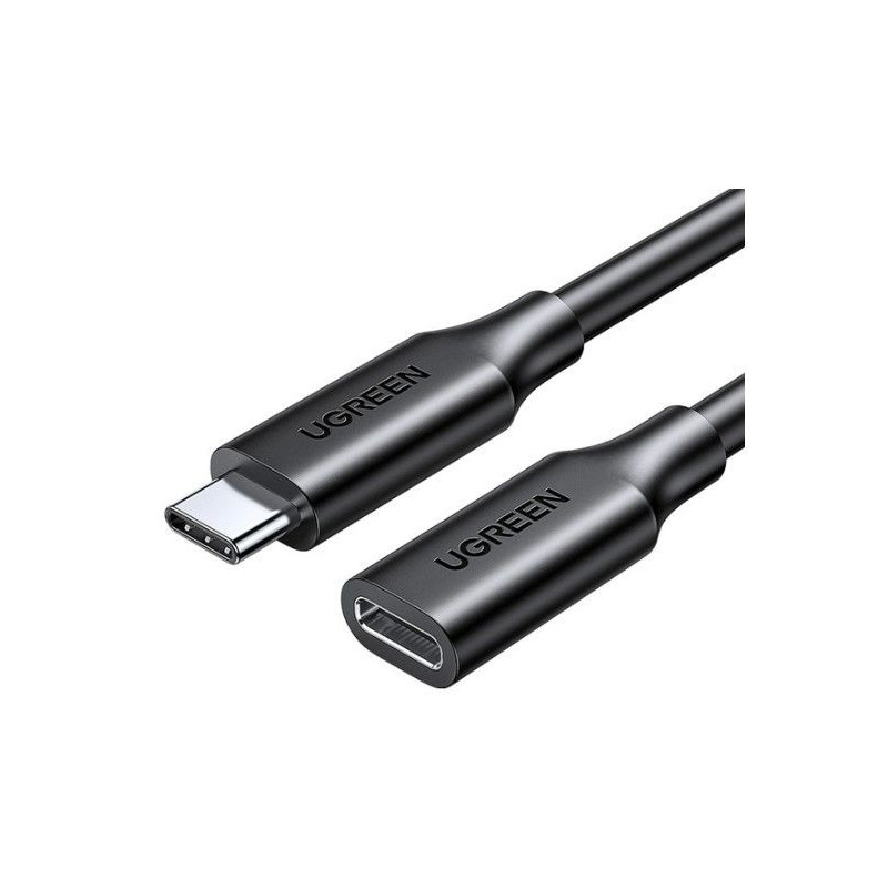 Ugreen cable extension adapter USB C (male) - USB C (female) 100W 10Gb / s 1m Black