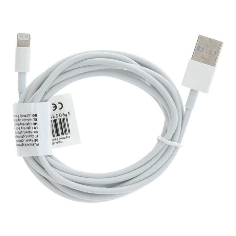 OEM laidas USB A į Lightning C602 2 m, baltas