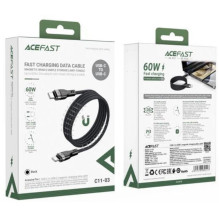 Acefast 3in1 Cable Acefast C11-03 USB-C - USB-C 480Mb / s 100W 1.2m Black Acefast 3in1 Cable Acefast C11-03 USB-C - USB-C 480Mb / s 100W 1.2m Black