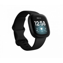„Fitbit Versa 3“, juodo aliuminio, juodos spalvos