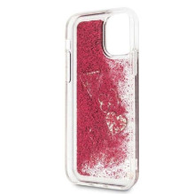 Guess - iPhone 12 mini 5.4'' Liquid Glitter Charms Cover Rapsberry