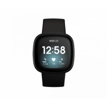 „Fitbit Versa 3“, juodo aliuminio, juodos spalvos