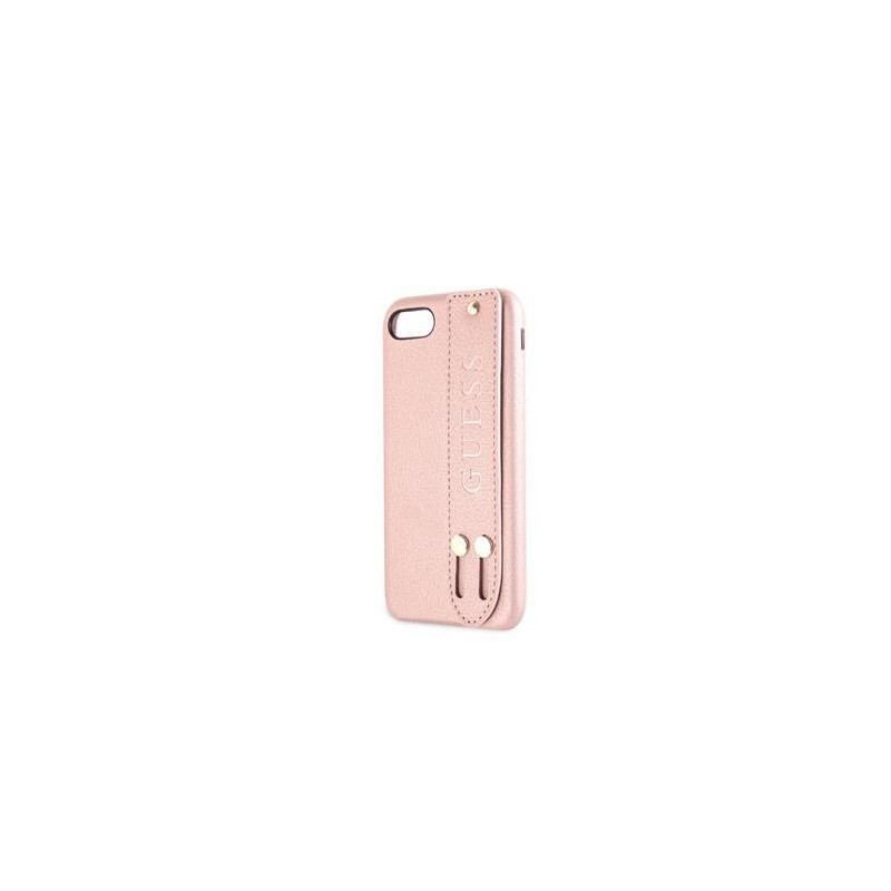 „Guess“ – iPhone 7 / 8 / SE2020 Saffiano dirželio dėklas, rožinis