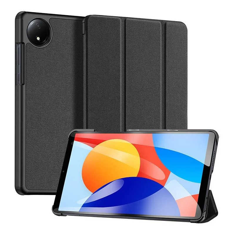 Dux Ducis Xiaomi Redmi Pad SE 8.7 Domo Series Tri-fold Stand PU Leather Tablet Cover Black