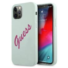 „Guess“ dėklas Apple iPhone 12 Pro Max 6.7" fuksijos mėlynas „Guess“ dėklas Apple iPhone 12 Pro Max 6.7" fuksijos mėlynas