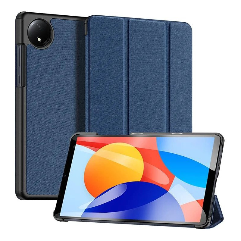 Dux Ducis Xiaomi Redmi Pad SE 8.7 Domo Series Tri-fold Stand PU Leather Tablet Cover Blue