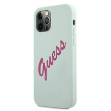 „Guess“ dėklas Apple iPhone 12 Pro Max 6.7" fuksijos mėlynas „Guess“ dėklas Apple iPhone 12 Pro Max 6.7" fuksijos mėlynas