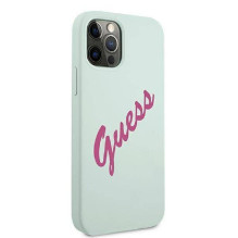 „Guess“ dėklas Apple iPhone 12 Pro Max 6.7" fuksijos mėlynas „Guess“ dėklas Apple iPhone 12 Pro Max 6.7" fuksijos mėlynas
