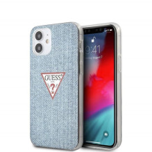 Guess Apple iPhone 12 mini 5.4'' PC / TPU Denim Triangle Cover Light Blue Guess Apple iPhone 12 mini 5.4'' PC / TPU Denim Triangle Cover Light Blue
