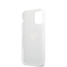 „Guess“ Apple iPhone 12 mini 5.4\'\' PC / TPU džinsinio trikampio formos dėklas šviesiai mėlynas