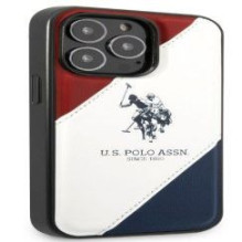 U.S Polo Apple iPhone 14 Pro Leather Double Horse Case White Blue U.S Polo Apple iPhone 14 Pro Leather Double Horse Case White Blue