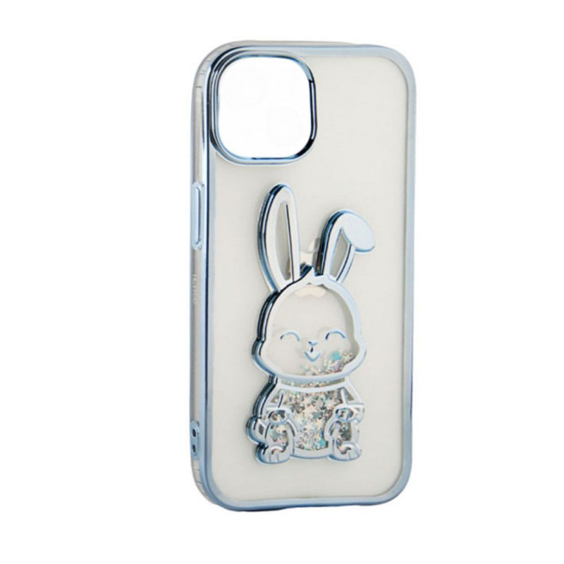 iLike Apple iPhone 11 Silicone Case Print Desire Rabbit Blue