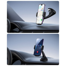 Joyroom Joyroom JR-ZS259 mechanical car holder universal for phone on cockpit / window - black