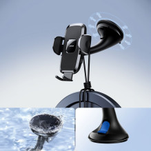 Joyroom Joyroom JR-ZS259 mechanical car holder universal for phone on cockpit / window - black