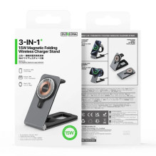 Duzzona W22 3 in 1 Magnetic Wireless Charger Grey