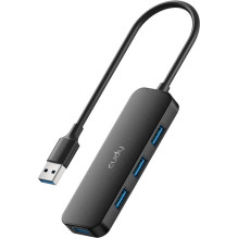 Cudy UH40A PortMate USB-A to 4-Port USB 3.0 Hub 5Gbps Data Only Plastic Compact Black Cudy UH40A PortMate USB-A to 4-Port USB 3.0 Hub 5Gbps Data Only Plastic Compact Black