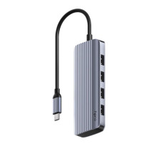Cudy UH500 PortMate USB-C 6-in-1 Hub 4K 30Hz HDMI USB-C PD 4x USB-A 3.0 Aluminum Grey Cudy UH500 PortMate USB-C 6-in-1 Hub 4K 30Hz HDMI USB-C PD 4x USB-A 3.0 Aluminum Grey