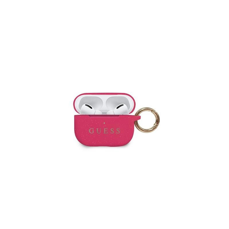 Guess - AirPods Pro silikoninis dėklas, fuksijos spalvos