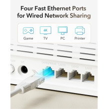 Cudy LT500ELinkCell AC1200 4G LTE Cat4 Router Dual Band WiFi Nano SIM VPN Mesh Support White