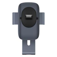 Baseus Baseus Metal Age II gravitational car phone holder for ventilation grille dark gray (SUJS000013) Baseus Baseus Metal Age II gravitational car phone holder for ventilation grille dark gray (SUJS000013)