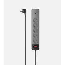 Hama power strip 5-way sockets Grey Black