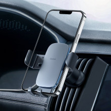 Baseus Baseus Metal Age II gravitational car phone holder for ventilation grille dark gray (SUJS000013) Baseus Baseus Metal Age II gravitational car phone holder for ventilation grille dark gray (SUJS000013)