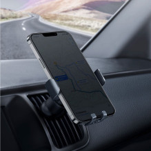 Baseus Baseus Metal Age II gravitational car phone holder for ventilation grille dark gray (SUJS000013) Baseus Baseus Metal Age II gravitational car phone holder for ventilation grille dark gray (SUJS000013)