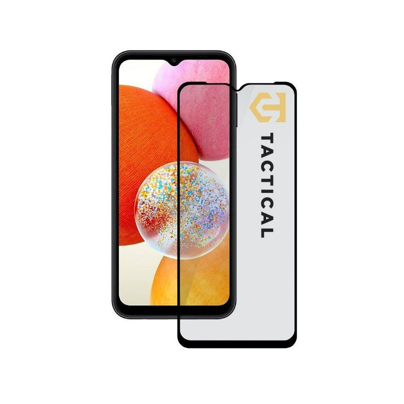 Taktinis „Samsung Galaxy A14“ stiklas 2.5D „Full Glue“ juodas