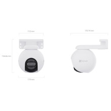 EZVIZ Ezviz H80x lauko kamera IP65, dvigubo objektyvo, 8MP + 2MP, 4K, pasukama ir pakreipiama, 360°, MicroSD / naktinio 