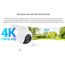 EZVIZ Ezviz H80x lauko kamera IP65, dvigubo objektyvo, 8MP + 2MP, 4K, pasukama ir pakreipiama, 360°, MicroSD / naktinio 